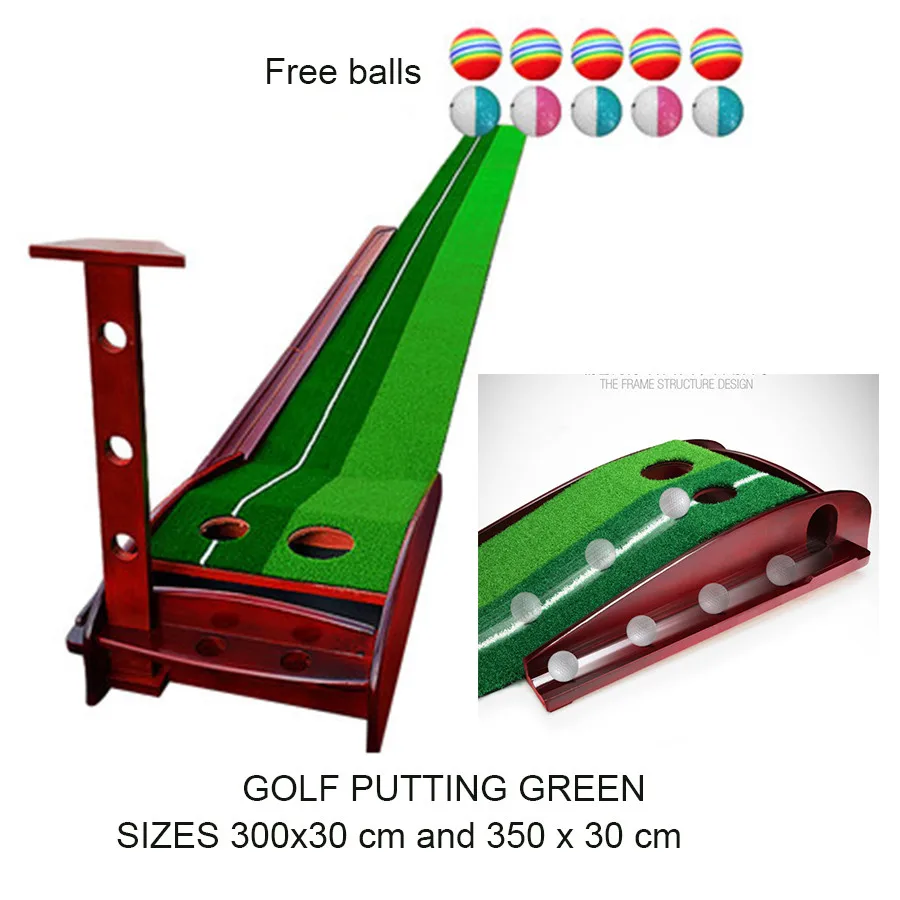 Indoor Golf putting green solid wood bottom Golf putting trainer