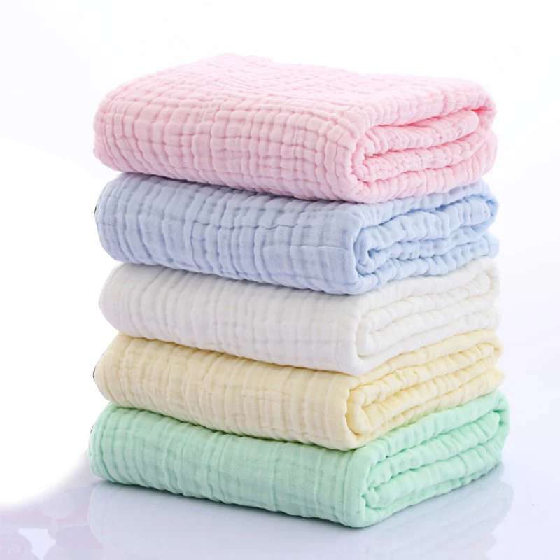

New Blanket Newborn Infant Swaddle Printing Towel Non-fluorescent Six-layer Gauze Bath Towel Cotton