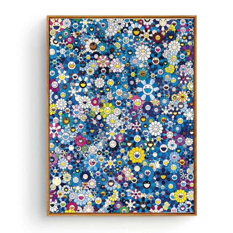 takashi MURAKAMI Pink flowers Art Silk Poster 12x18 24x36