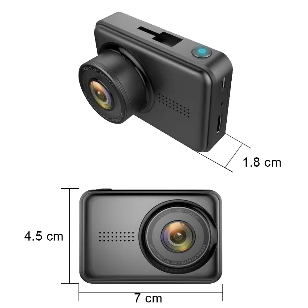 Addkey Mini Видеорегистраторы для автомобилей тире Камера 2.45 дюймов Full HD 1080 P Новатэк
