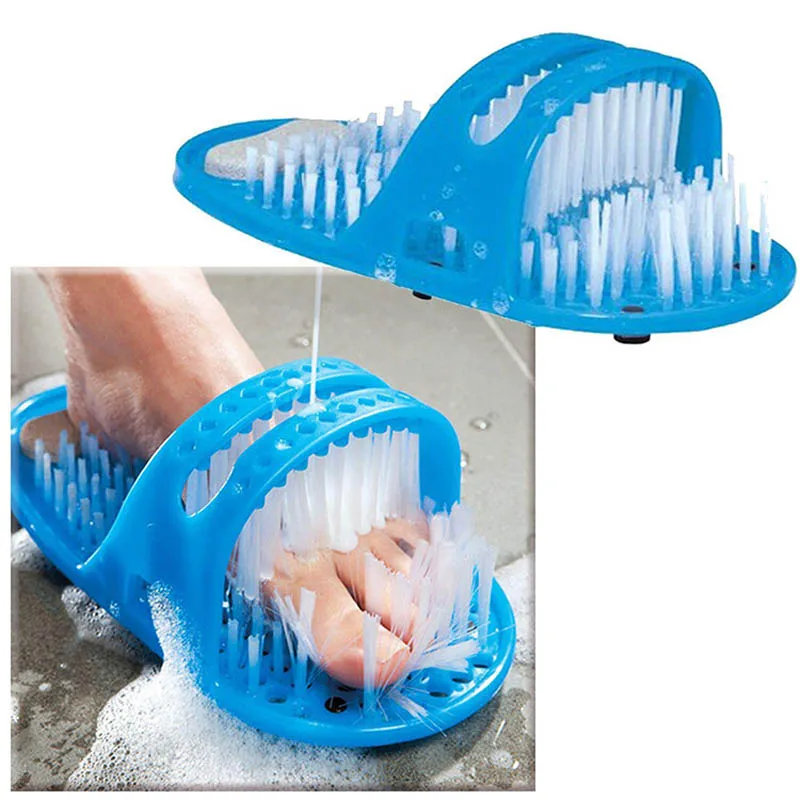 barefoot Shower Feet Massage Slippers Bath Shoes Brush Pumice Stone