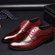 Men's Lace-Up Oxfords Dress Shoes New Mens PU Leather Business Office Wedding Flats Shoes Man Casual Party Driving Shoes mycolen new fashion mens office lace up classic leather shoes men s casual party driving man vintage carved brogue flats