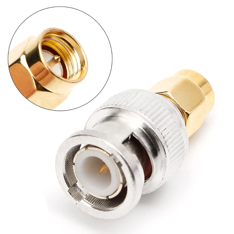 

1Pc SMA-BNC-JJ RF Coaxial Coax Adapter SMA Male to BNC Male Plug Straight