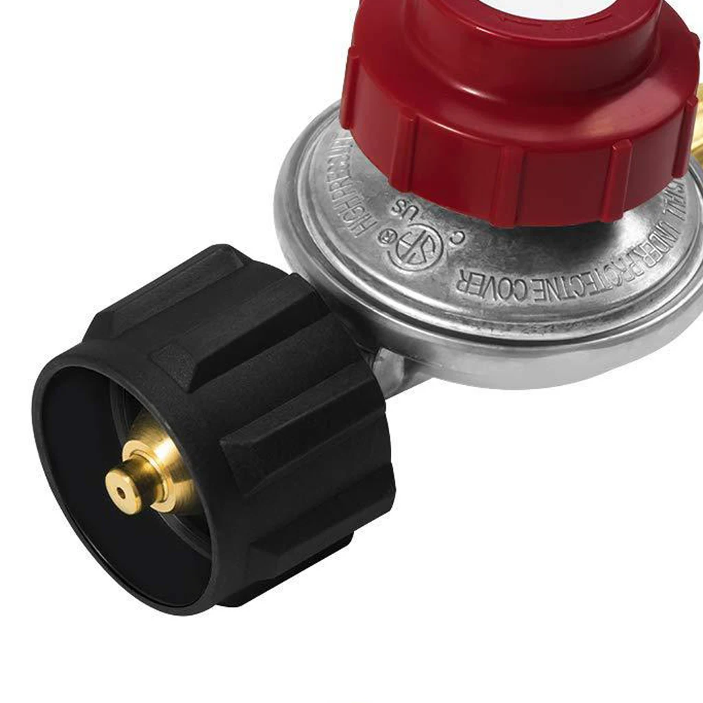3-Way Propane Y Splitter LP Valve Adapter with Stainless Regulator 4ft Hose