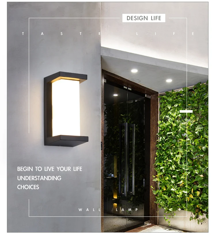 Conduziu a Luz de Parede à Prova Luzes do Alpendre Conduziu a Lâmpada Jardim ao ar Pçs ao ar Livre Dwaterproof Água Moderno Parede Radar Sensor Movimento Pátio Luz 2 Ip66 23 2 pçs ao ar livre conduziu a