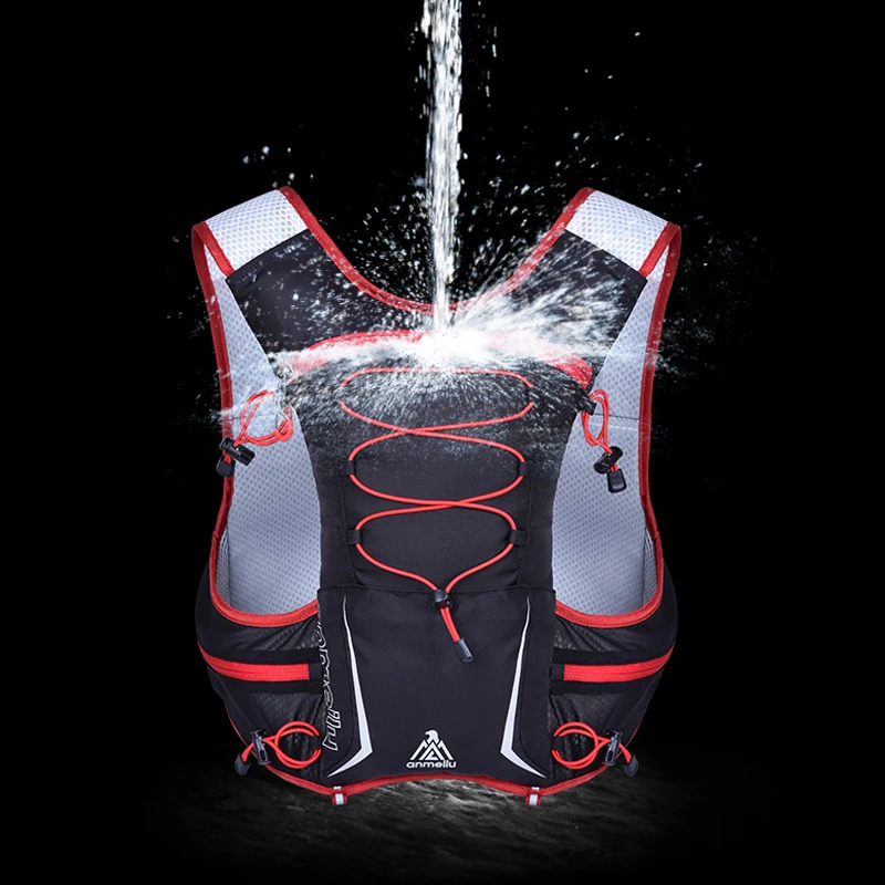 ANMEILU Camping Backpack 5L Waterproof Sports Backpack 2L Water Bag Marathon Running Climbing Cycling Hydration Backpack