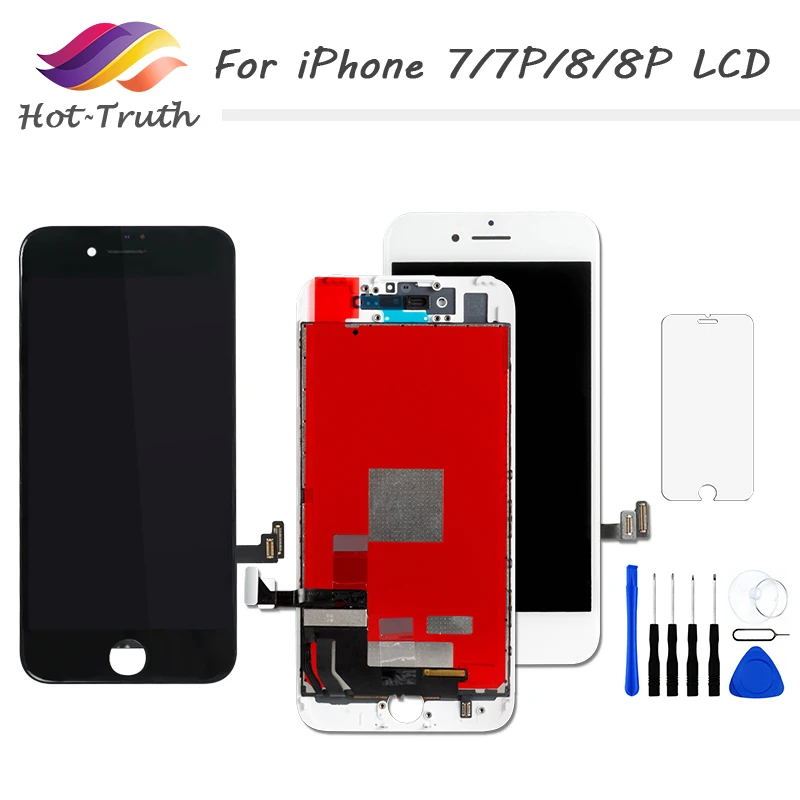 

Grade AAA Screen For Apple iPhone 7 7 Plus 8 8 Plus LCD Display 3D Touch Digitizer Assembly Black White 100% No Dead Pixel LCDs