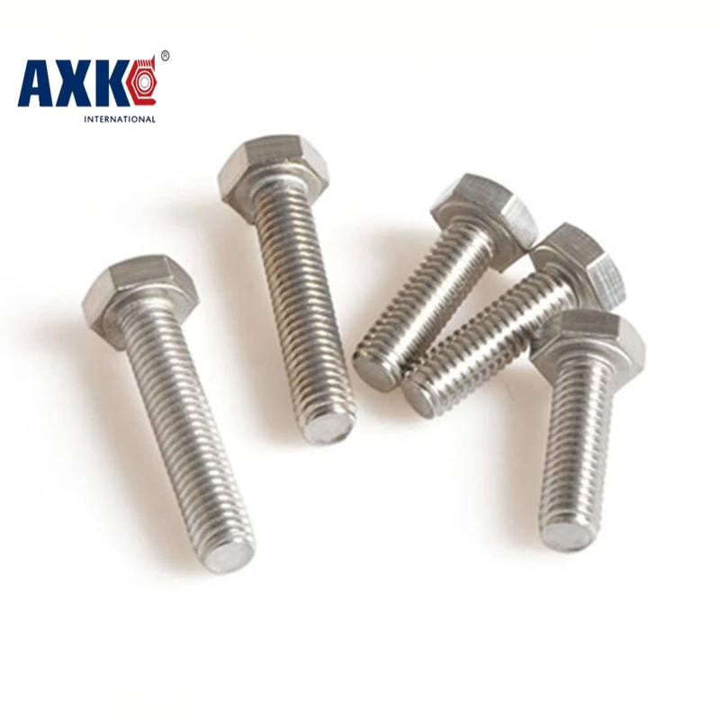 

2018 New Real Fastener Round Axk 100pcs Din933 M3 3mm 304 Stainless Steel Hex Bolt M3*4/5/6/8/10/12/1/16/18/20/25/30/35/40mm