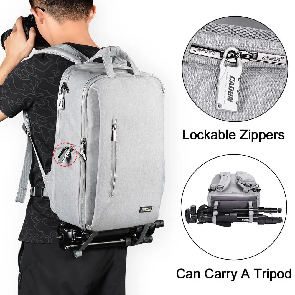CADeN dslr камера сумка, водонепроницаемый рюкзак на плечо для ноутбука Цифровая камера и объектив фотография багажные сумки чехол для Canon Nikon