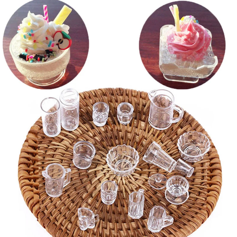 

1:12 Scale Tableware set mini Dish Bowl Miniature decoration 15Pcs high quality