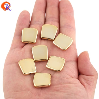 

Cordial Design 19*20MM 100Pcs/Lot Gold Bead Accessories/Acrylic Beads/Earring Findings/Hand Made/UV Plating/Beads Jewelry Making