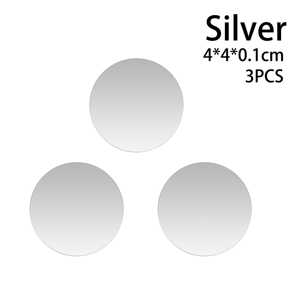 Car Magnetic Bracket Metal Plate Car Disk Magnet Plate Ultra-Thin Sticker Magnetic Phone Bracket GPS Universal Accessories - Цвет: Silver Round 3pieces