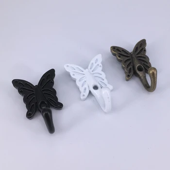 

1PCS Zinc Alloy Storage Hook Wall Screw Butterfly Hooks Bathroom Kitchen Room Cloth Towel Rack Coat Hat Holder Hanger Organizer