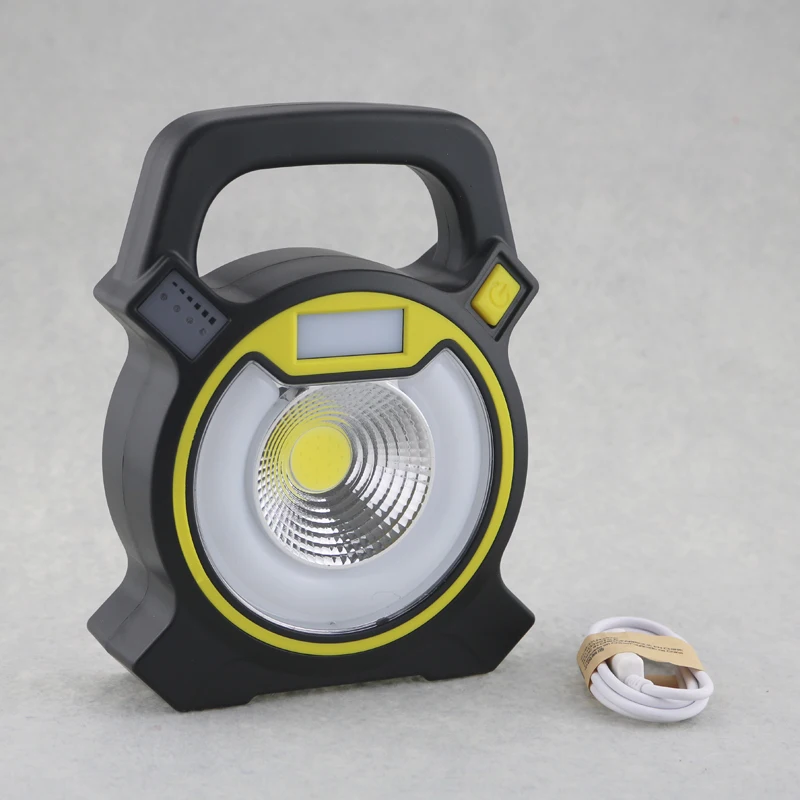 

Portable USB Rechargeable COB LED Work Light Lamp Multifunction led Flashlight Torch Power bank With 2x18650 Battery & USB Cable