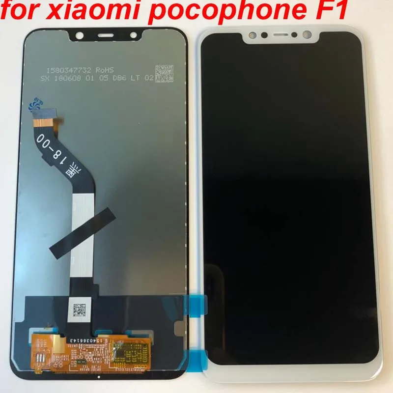 Белый ЖК-дисплей для 6,1" xiaomi poco F1 ЖК-дисплей кодирующий преобразователь сенсорного экрана в сборе для xiaomi mi Pocophone F1 lcd