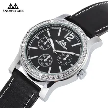 2016 Fashion watches men luxury brand analog sports watch Top quality diamond quartz military watch men leather bracelet watches