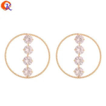 

Cordial Design 20Pcs 28*28MM Jewelry Accessories/CZ Earrings Parts/Genuine Gold Plating/DIY Making/Hand Made/Earring Findings
