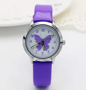 

2018 fashion diamond little girls beauty Flowers dial quartz watch high quality kids casual leather dress watch child gift
