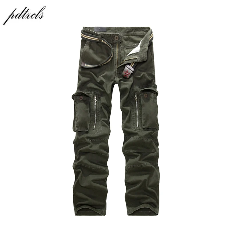 49 хорошее качество военные брюки карго мужские горячие камуфляжные мужские хлопковые брюки 7 цветов - Цвет: green