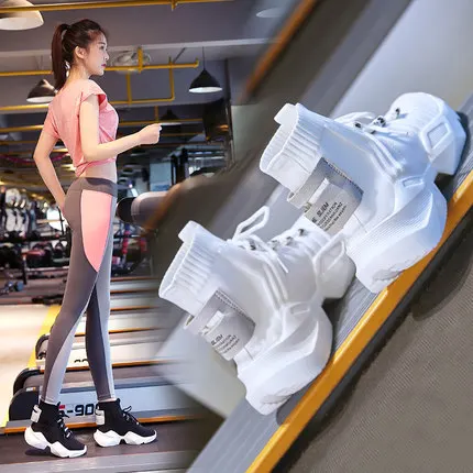 

Elastic socks shoes female 2019 new spring net red shoes female tide shoes hip hop street dance high shoes women