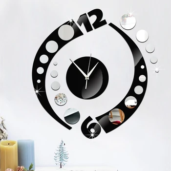 

Creative Mirror Sticker DIY Wall Clock Modern Design Simple 3D Wall Clock Home Decor Best Selling 2019 Products Clocks 3DBG25V