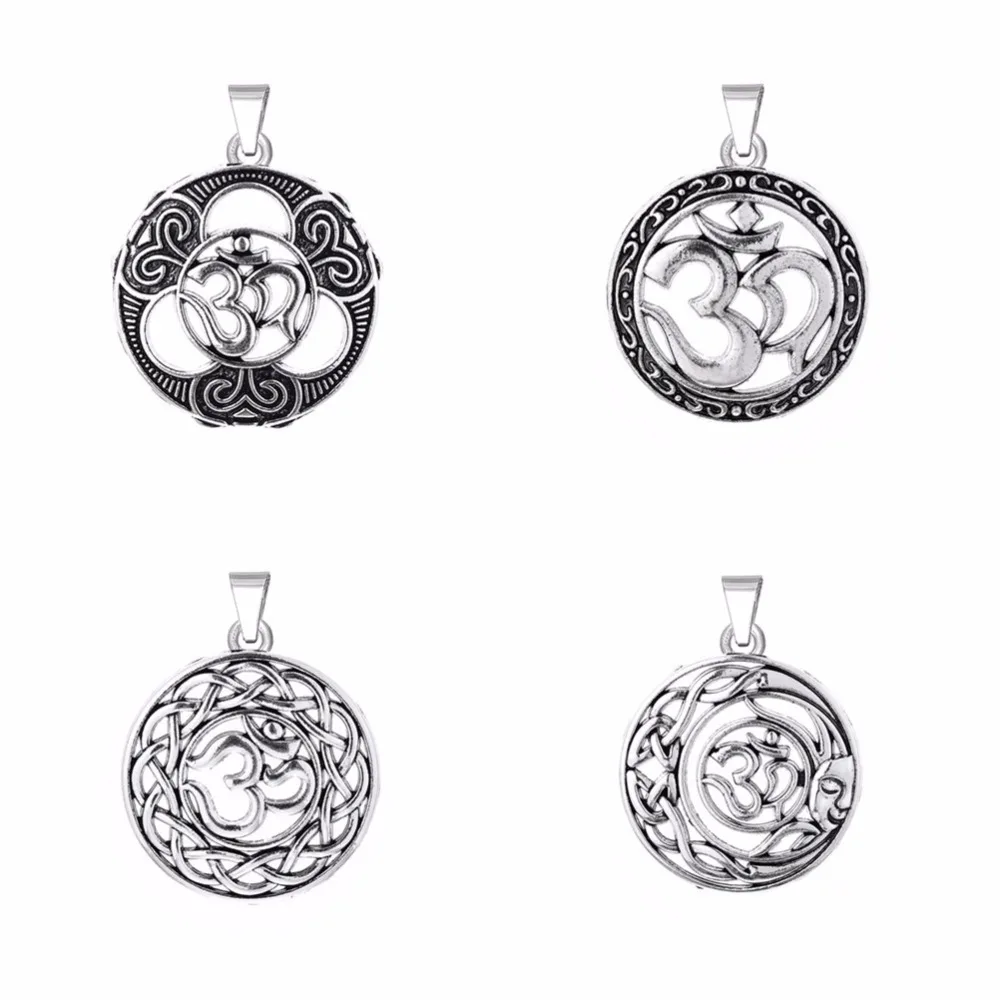 

Dawapara Yoga OM Pendant Meditation Symbol Indian Jewelry Tibetan Pendants Charm for DIY Necklace/Bracelets Making