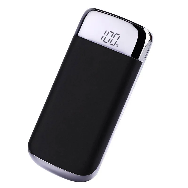 Для Xiaomi iphone samsung lcd 30000mah power Bank Внешняя батарея PoverBank 2 USB power bank портативное зарядное устройство для мобильного телефона 18650 - Цвет: Black