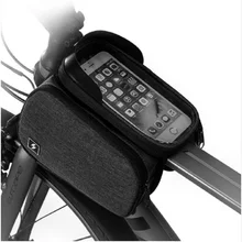 Bike Bag Front Frame Top Tube Touch Screen Bike Cell Mobile Phone Large Capacity Bag Cycling Pouch Double Bicycle Pannier cbr outdoor cycling bike touch screen top tube bag black grey