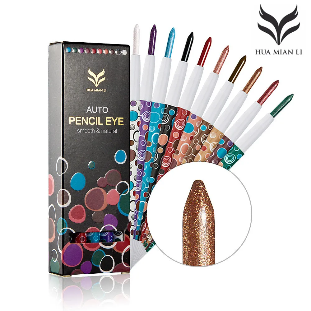 10pcs/lot 10 Colors Shimmer Matte Eye Shadow Pencil Makeup Glitter