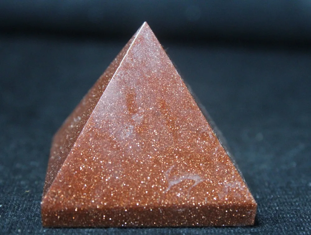 40mm yellow Golden sand QUARTZ CRYSTAL PYRAMID Healing in Stones from