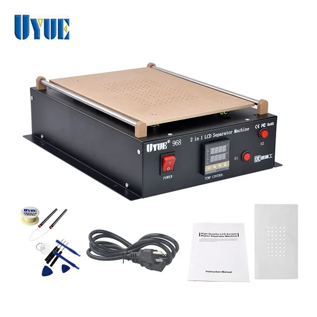 UYUE 968 14 дюймов Встроенный двойной вакуумный насос ЖК сепаратор сплит экран