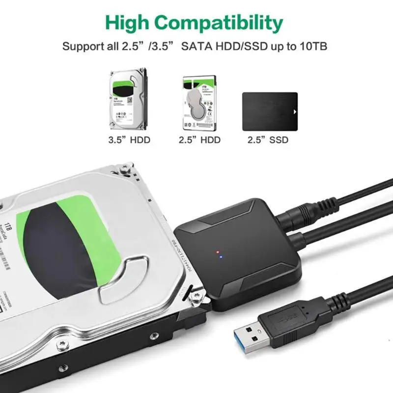 Адаптер 44 5 см SATA USB Переходник 3 0 на Sata кабель конвертер для 2.5in 3.5in HDD SSD жесткого
