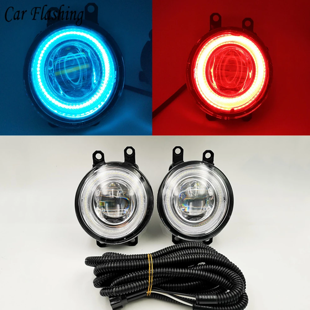 

Car flashing 1Set/pair 12V Car LED Angel Eyes DRL Fog Light Lamp DRL Daytime Running Light For Toyota Rush