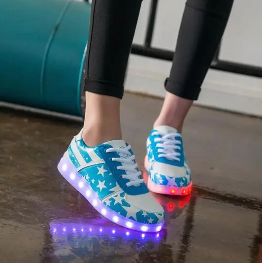 New 2017 Fashion Light Up Shoes Femme Luminous men Shoes Led For Adults Schoenen men Casual