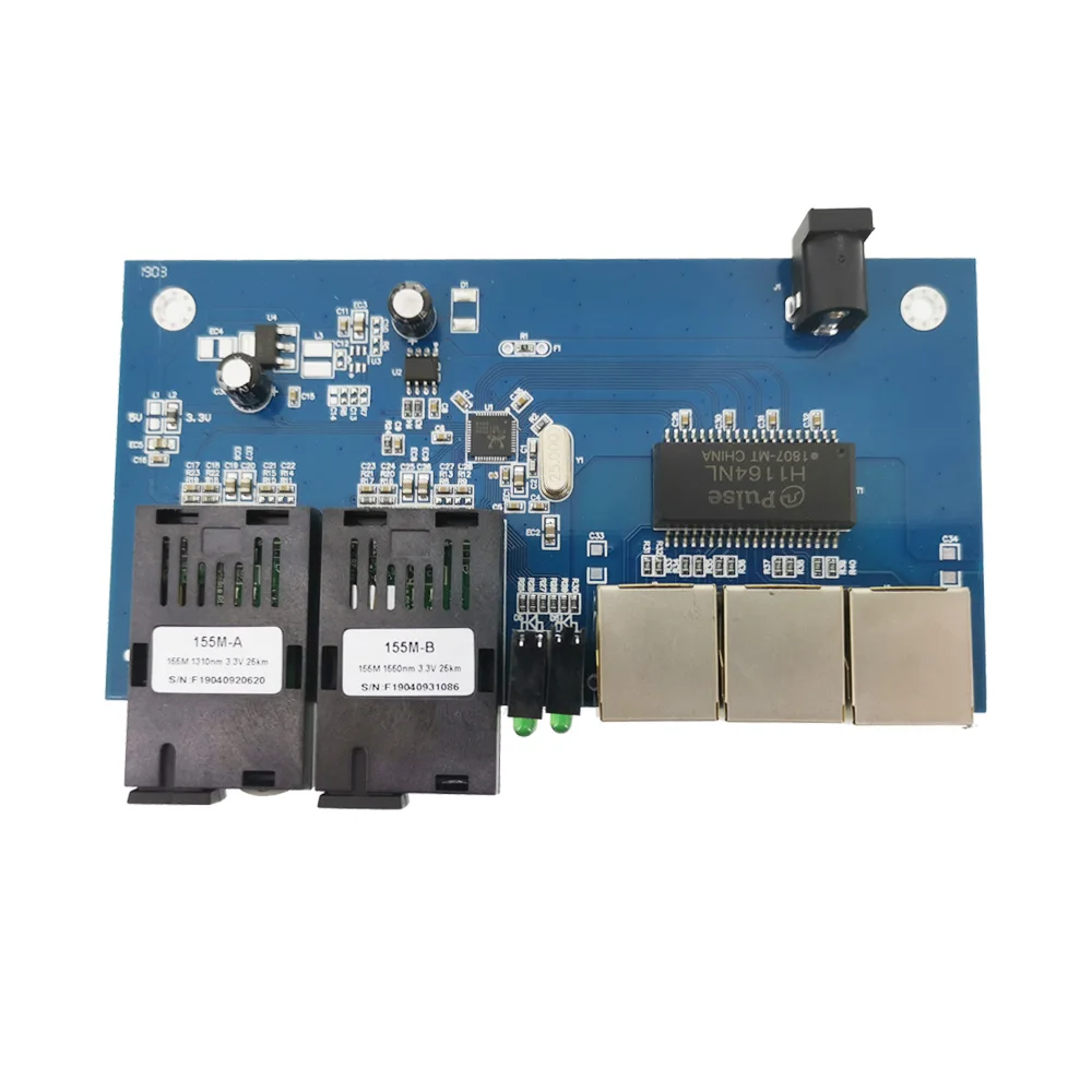 Коммутатор Ethernet 6 шт./лот 10/100 м 2 оптоволоконных порта SC 25KM UTP RJ45 быстрый волоконно
