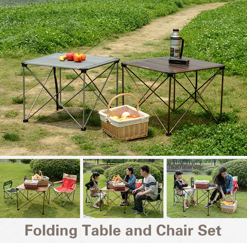 Naturehikeпутешествия Открытый Кемпинг алюминиевый складной стол и стул набор открытый стол складной барбекю стол для пикника