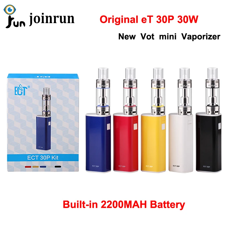 Original Electronic Cigarettes ECT eT 30P 30W Box Mod Vot Mini Airflow Control Vaporizer Built In
