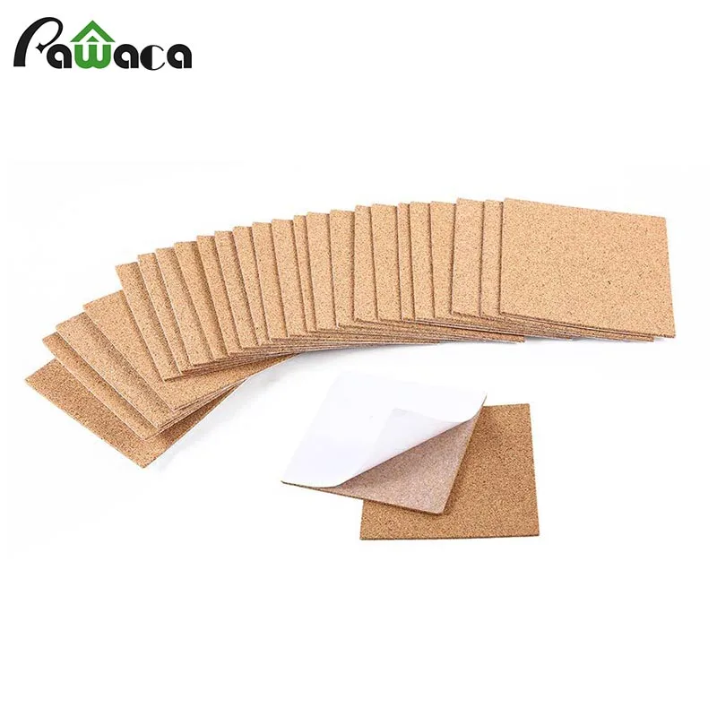

30/80pcs Natural Cork Coaster Squares Heat Resistant Non-slip Cup Mug Mat Coffee Tea Posavasos Placemat Tableware Kitchen Decor