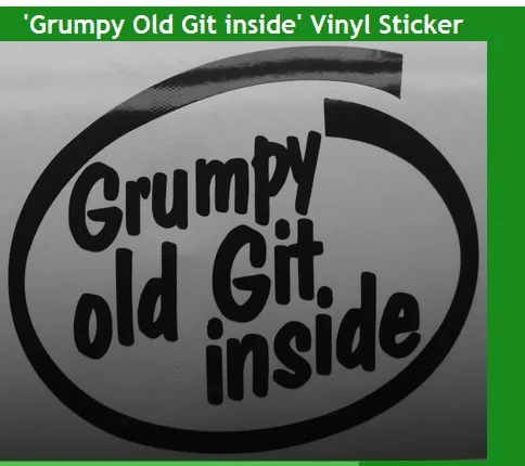 (100 шт./лот) оптом Grumpy Old Git inside смешная Новинка виниловая Автомобильная
