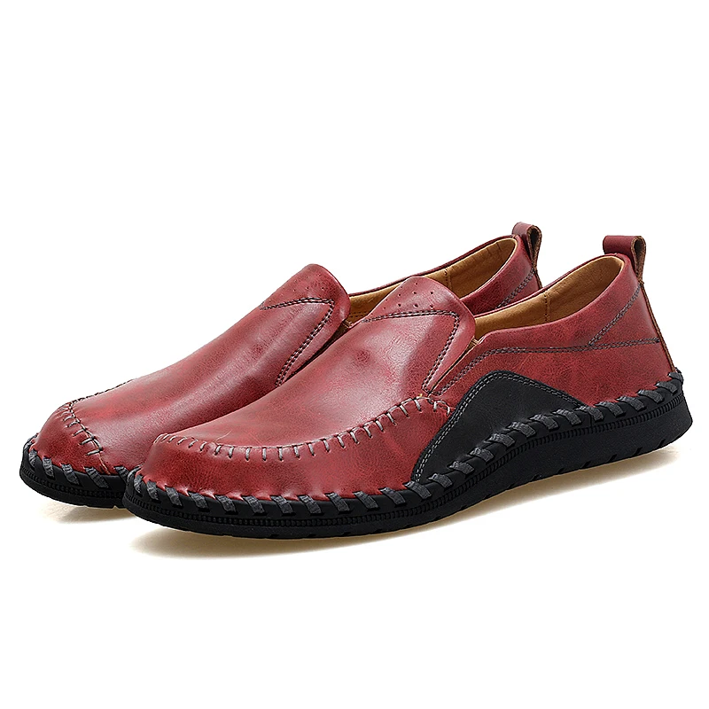 Marca Preto Sapatos Mocassins Homens Condução Casual marrom Size Vestido Dos Trabalho Luxo Genuíno Calçados Sneakers Macio vermelho Plus Couro Preguiçosos De Masculino Formal 47 v1rFwqxv
