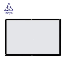 Thinyou 휴대용 84inch 4 : 3 프로젝터 스크린 완성 된 흰색 커튼 간단한 스크린 프로젝션 스크린 pantalla para proyector