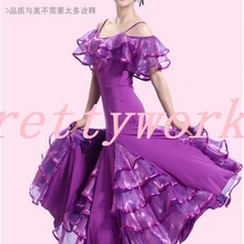 Бренд S-XXXL 3 Красный цвет черный, фиолетовый Роскошные Современные Бальные Вальс Танцевальный костюм конкурс платье h-0253