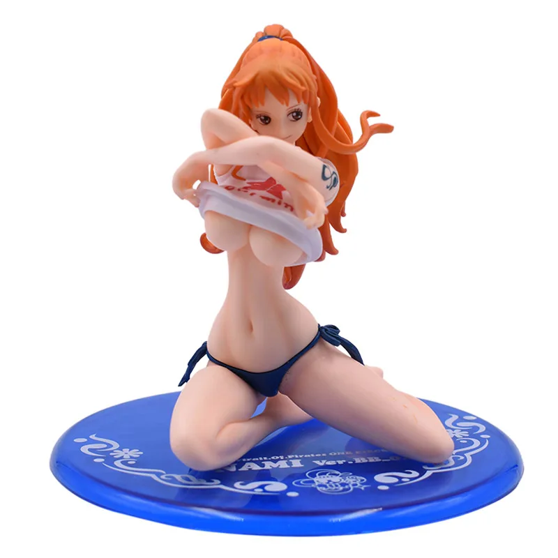 Аниме one piece POP Nami BB Ver. ПВХ фигурка Купальник Сексуальная Коллекционная модель Рождественский подарок игрушка - Цвет: white no box