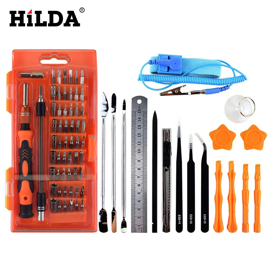 

HILDA 75 in 1 Magnetic Driver Kit Precision Screwdriver Set for Cell Phone and Tablet PC Repair