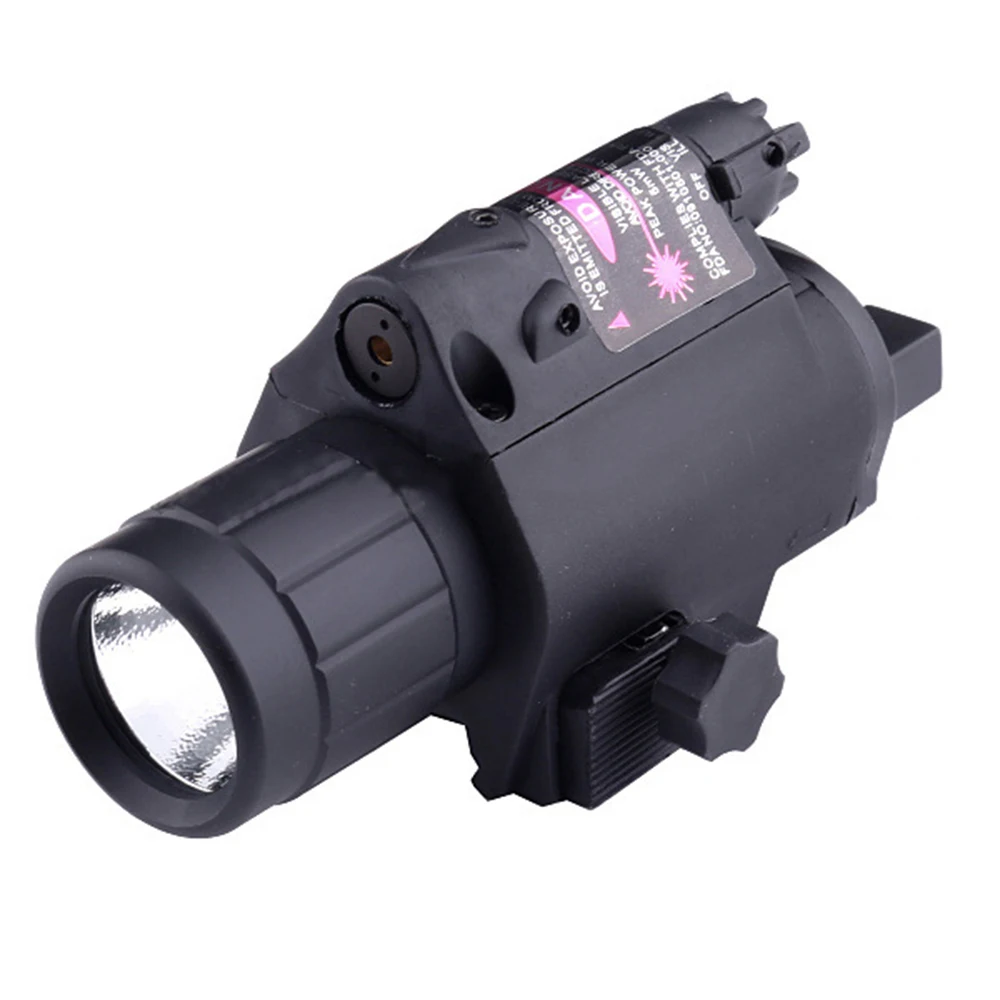 M6H B 3 Mode Airsoft Black Military Tactical Flashlight Red Laser Sight