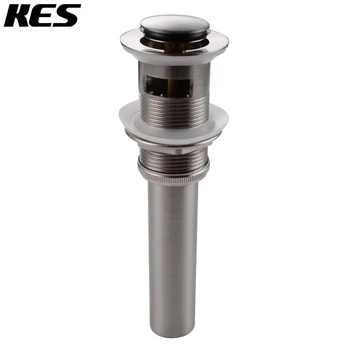 

KES Bathroom Faucet Vessel Vanity Sink Pop Up Drain Stopper with Overflow, Polished Chrome/Brushed Nickel, S2007A/S2007A-2