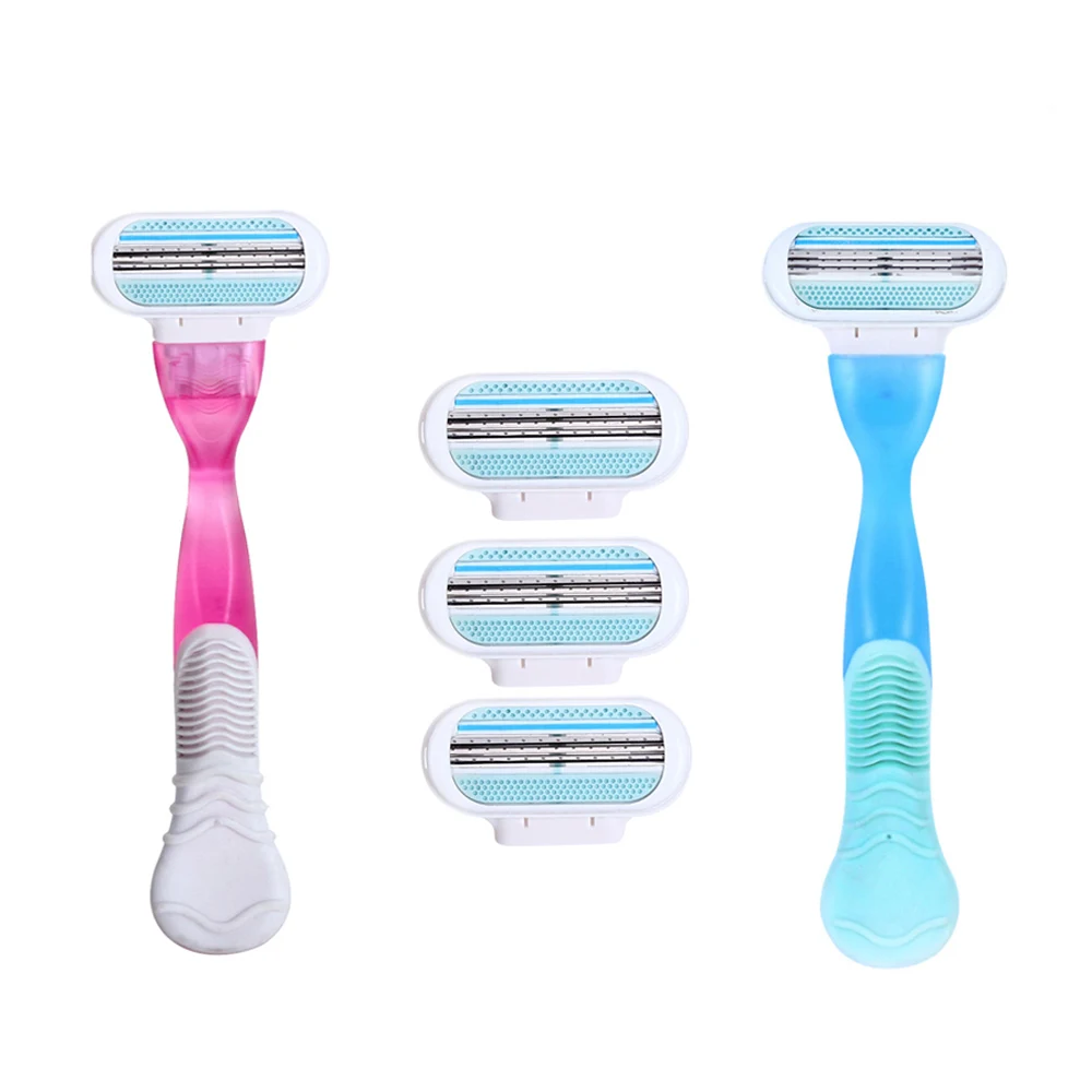 

4pcs Blades 1pcs Holder Female Razor Blade for Women Leaves Women Shaver Razor Blades Replacement Head for Venuse