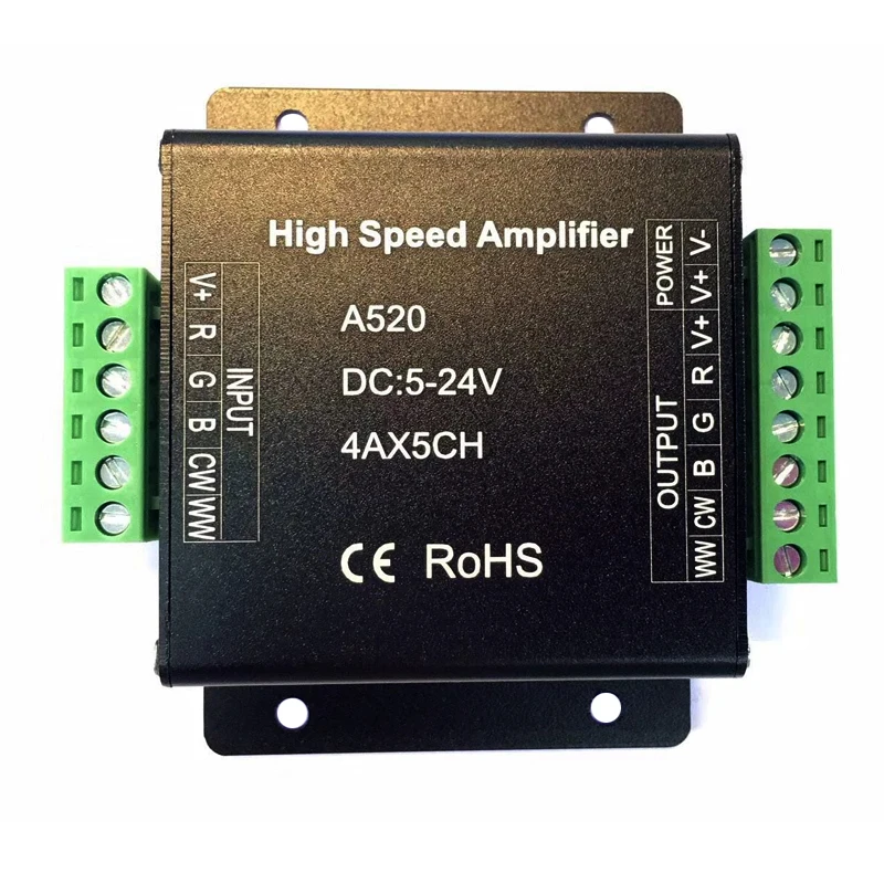 

Free shipping A318/A420/A520 Led High Speed Amplifier For 5050 SMD RGB RGBW RGB+CCT Led Strip Light tape DC5-24V