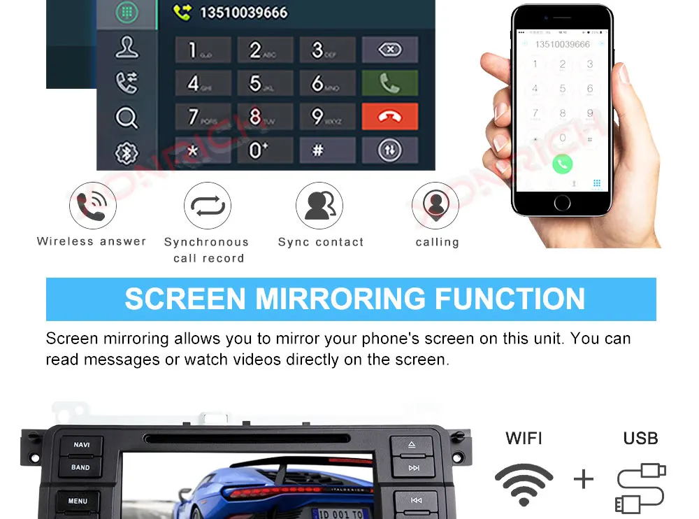 Cheap Xonrich 1 Din auto radio Android 9.0 Car DVD Player For BMW E46 M3 318/320/325/330/335 Rover 75 1998-2006 GPS Navigation OBD2 9