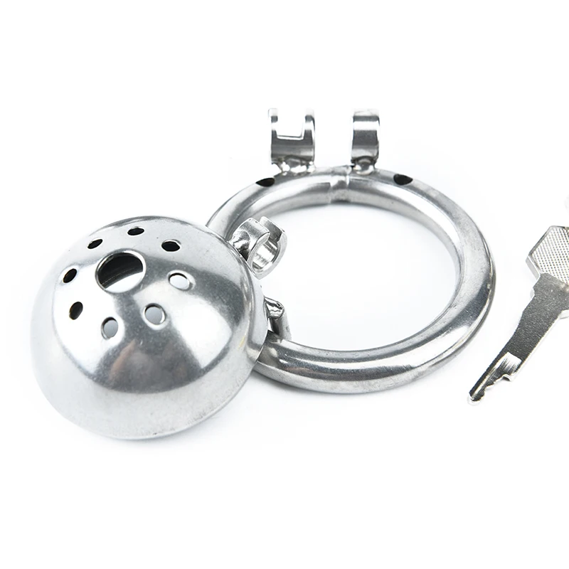 Prison Bird 304 stainless steel Male Chastity Device Super Small Short Cock Cage with Stealth lock Ring Sex Toy 40mm/ 45mm/50mm